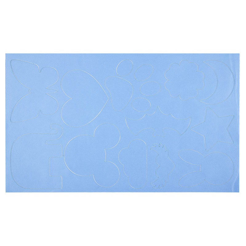 Заплатка самоклеющаяся детская (ткань) 145х245мм (голубой 1)