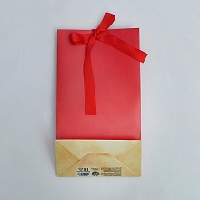Пакет подарочный с лентой «Present», 13 × 23 × 7 см