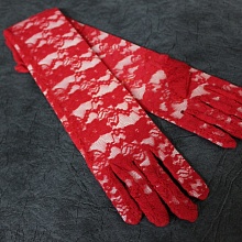 Перчатки гипюр длинные (1пара)    26052 (красный)