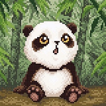 Алмазная мозайка "Малыш-панда" 20х20см