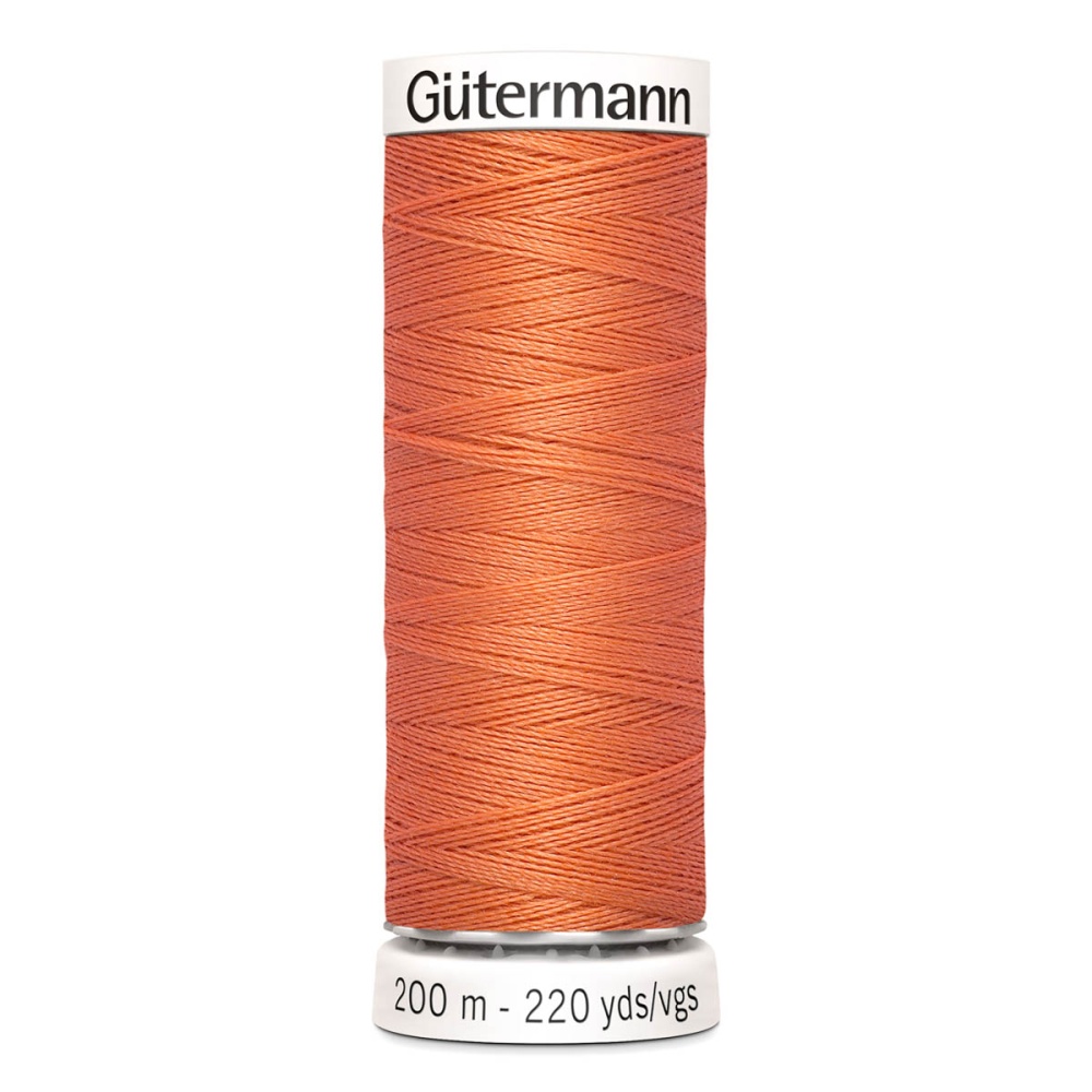 Нить Sew-All 100/200 м для всех материалов, 100% полиэстер Gutermann (895, персик)