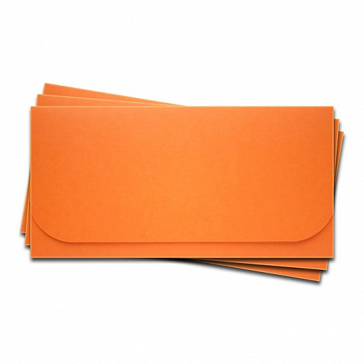 Основа для подарочного конверта №6 комплект 3шт. Цвет оранжевый матовый