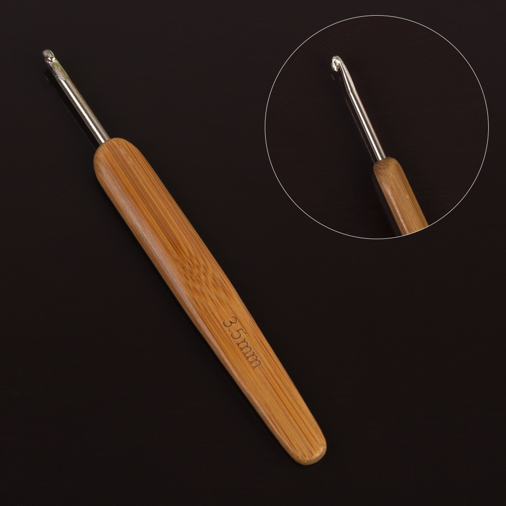 Крючок для вязания с деревянной ручкой (№3,5)