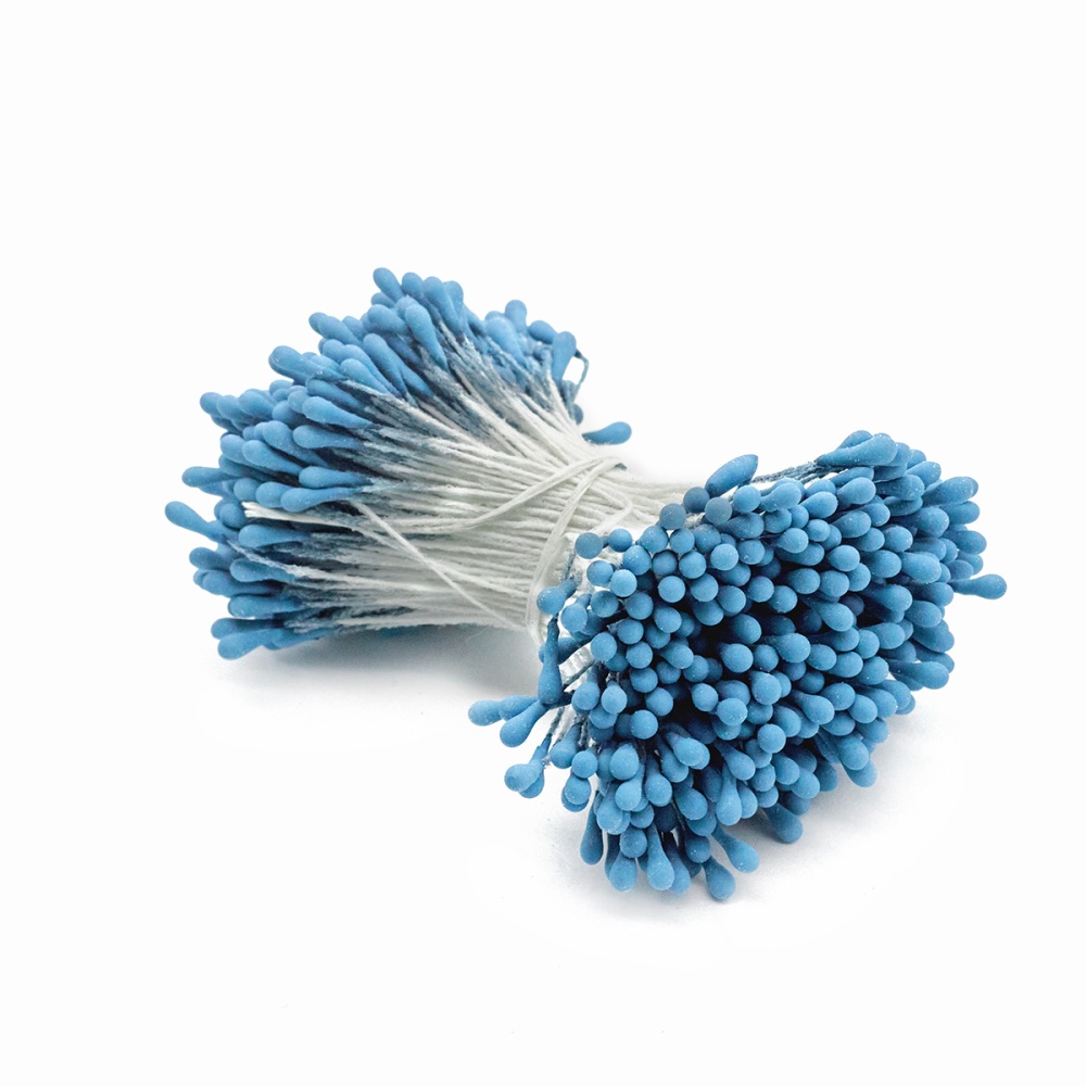 Тычинки для искусственных цветов 6 см, d=2мм (т.синий)