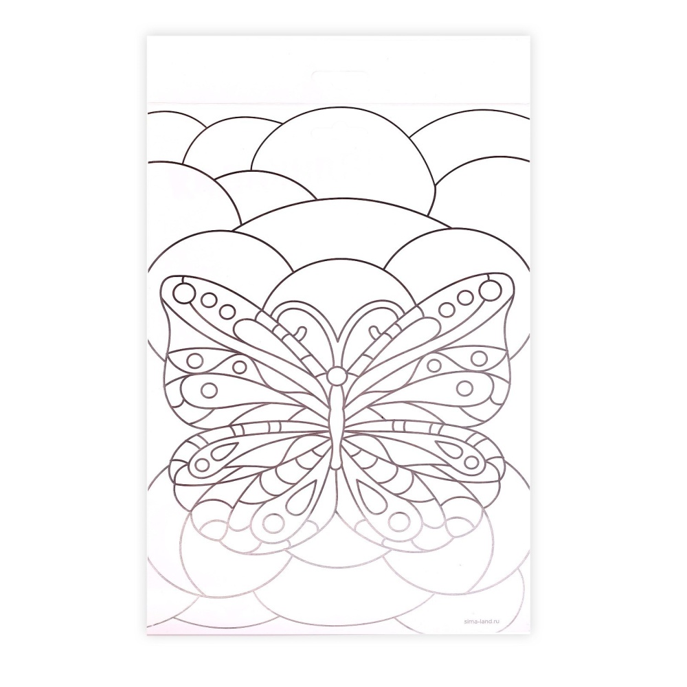 Аппликация пайетками с клеевым слоем «Бабочка» 21 × 30 см