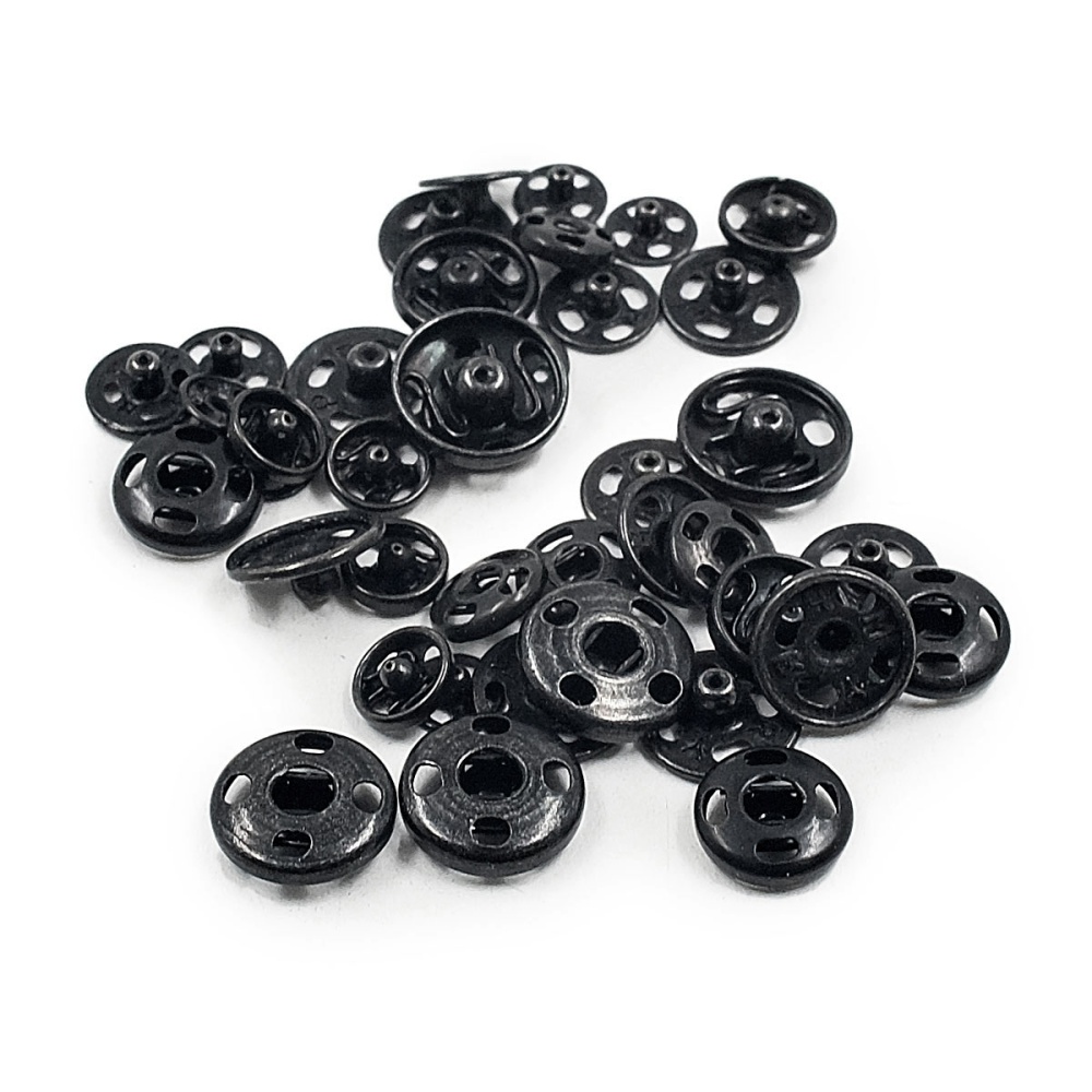 Кнопки пришивные (латунь) 6-11 мм, черный Prym (черный)