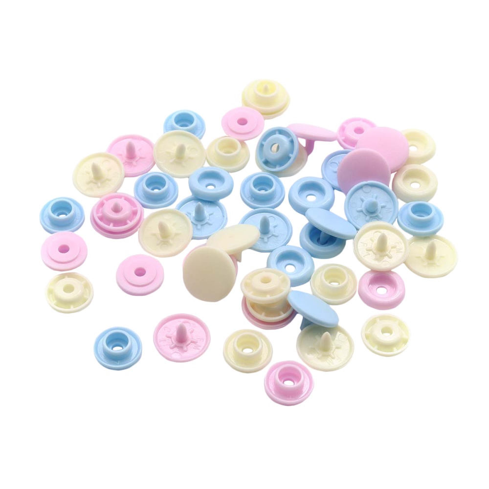 Кнопки Color Snaps PrymLove 12мм розовый/голубой 30шт