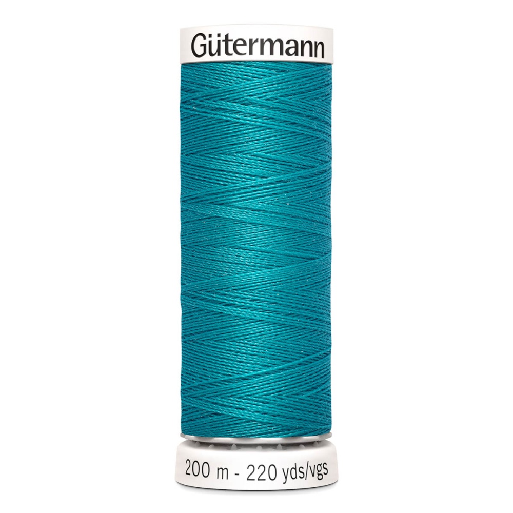 Нить Sew-All 100/200 м для всех материалов, 100% полиэстер Gutermann (55, бирюза)