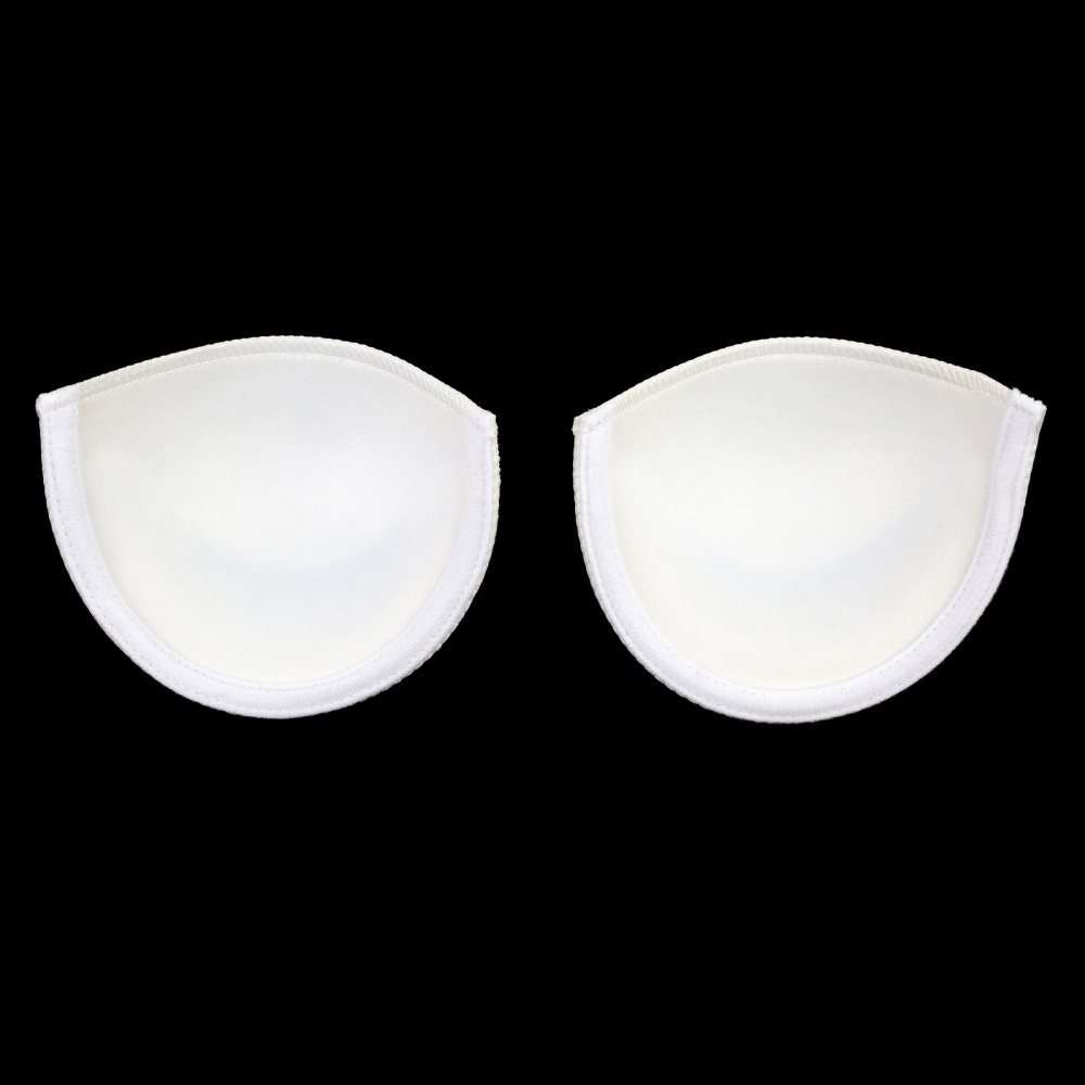 Чашечки с косточкой без уступа под бретель (1 пара)  (80A, пуш-ап, белый)