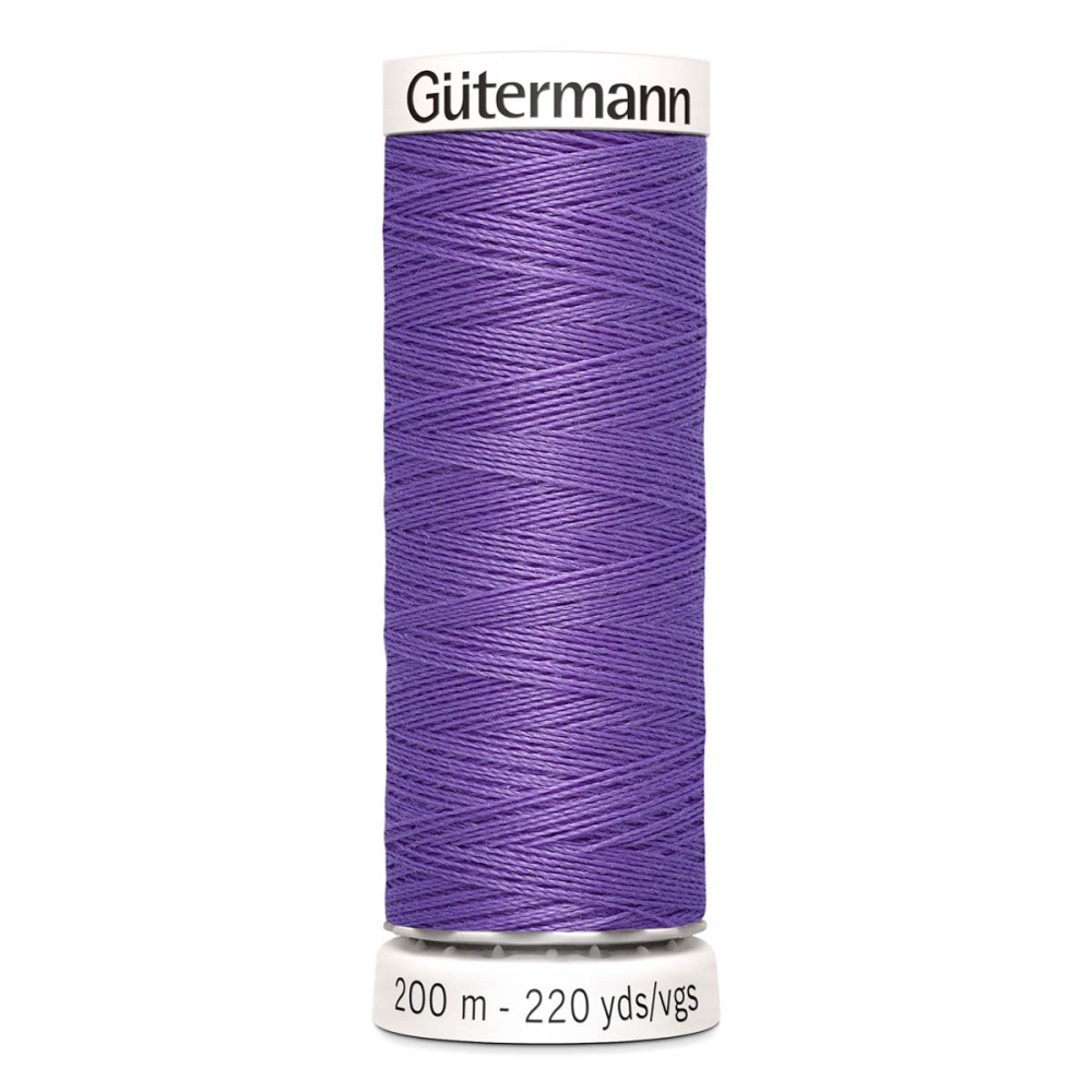 Нить Sew-All 100/200 м для всех материалов, 100% полиэстер Gutermann (391, фиолетовый)
