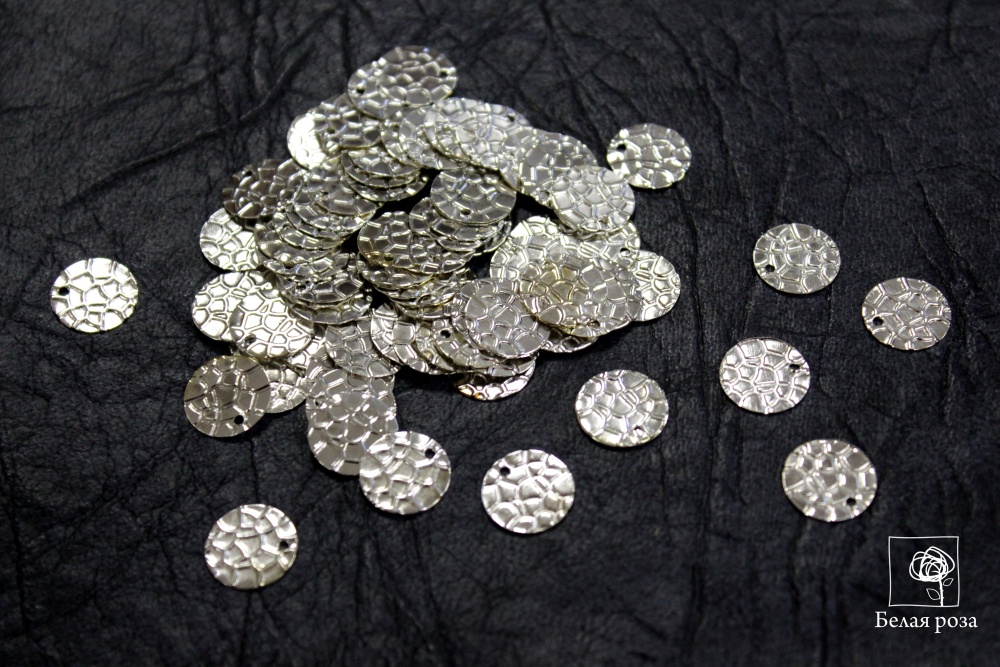 Монетки пластмасса (уп=10шт) (2, серебро)