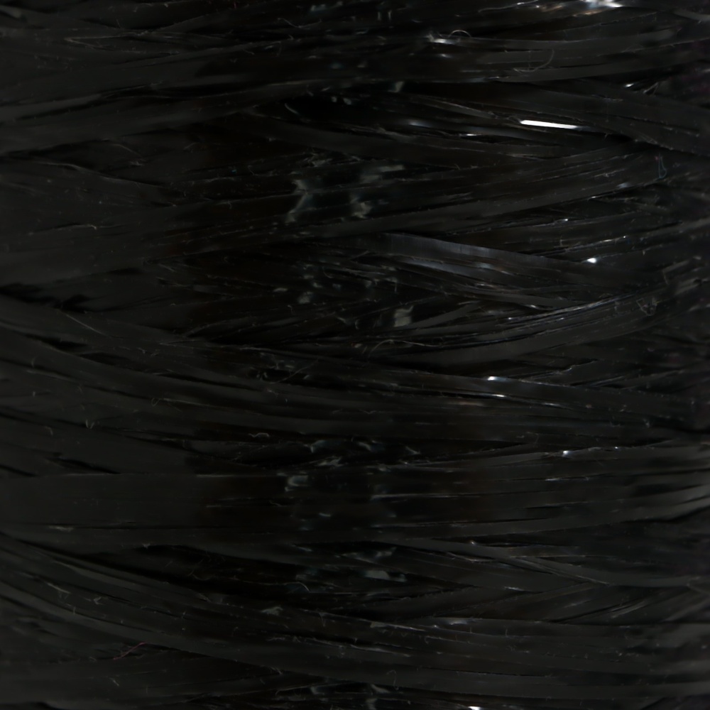Пряжа "Для вязания мочалок" 100% полипропилен 300м/75±10 гр в форме цилиндра (черный)