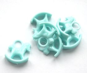 Декоративный элемент 'Лошадка', (пластик), 3*3 см, упак./6 шт. (1, голубой)