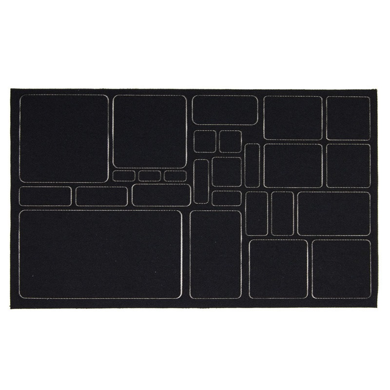 Заплатка самоклеющаяся квадраты, прямоугольники (ткань) 145х245мм (черный)