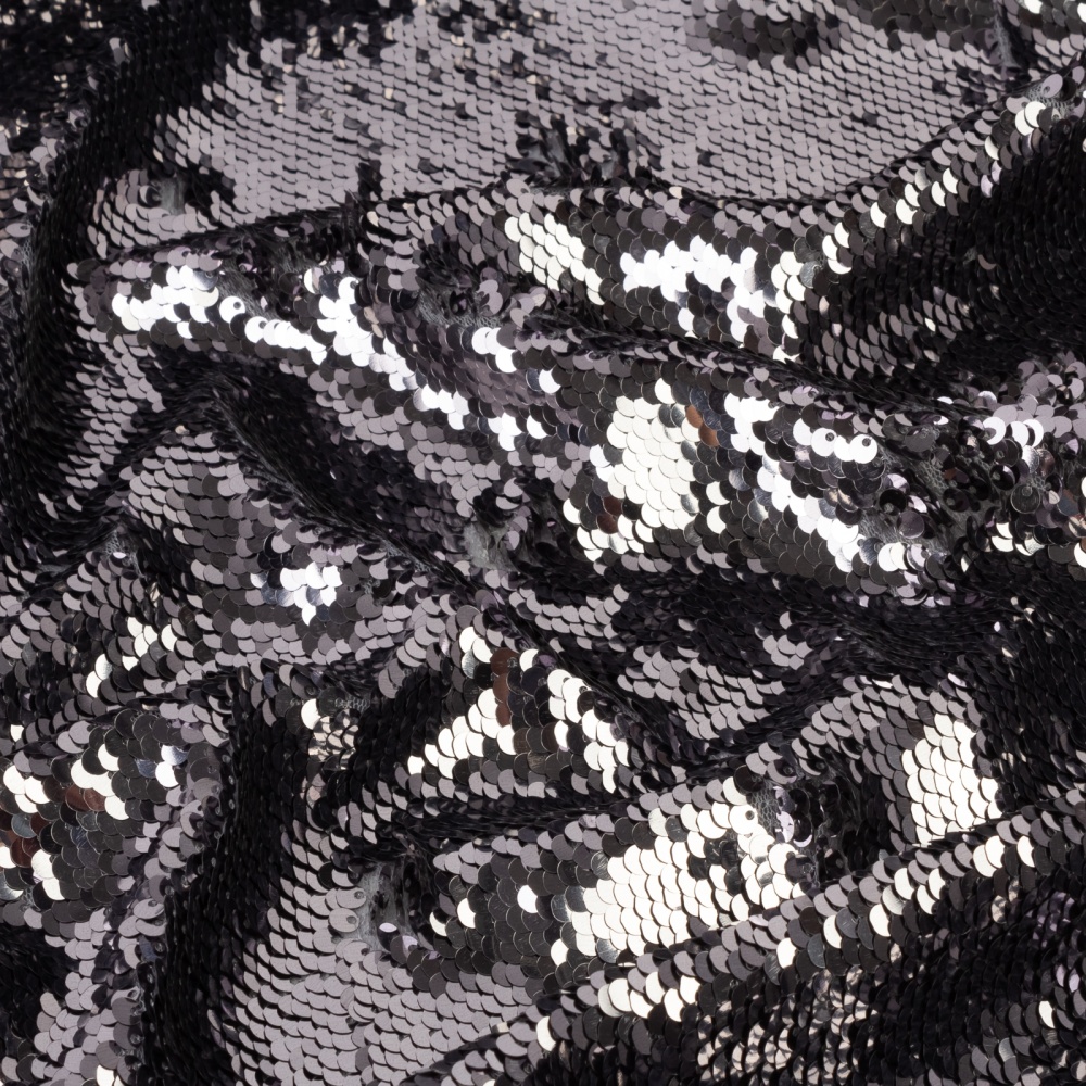 Ткань декоративная пайетки 43747 (4, серый)