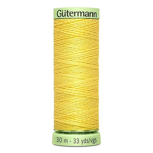 Нить Top Stitch 30/30 м для декоративной отстрочки, 100% полиэстер Gutermann (852, желтый)