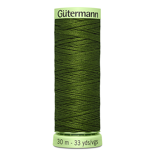 Нить Top Stitch 30/30 м для декоративной отстрочки, 100% полиэстер Gutermann (585, оливковый)