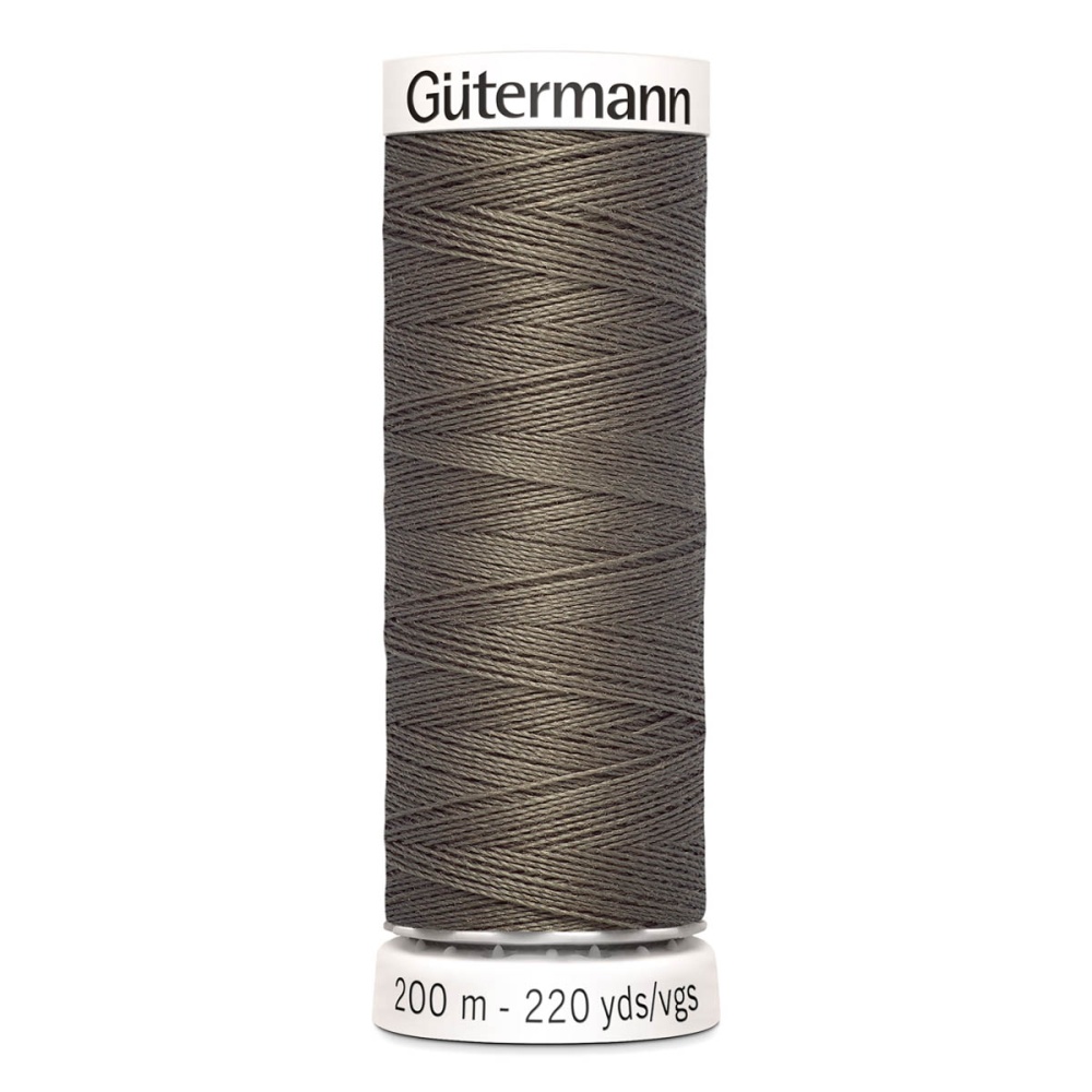 Нить Sew-All 100/200 м для всех материалов, 100% полиэстер Gutermann (727, серо-коричневый)