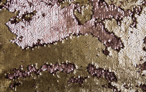 Ткань пайетки двухсторонние (9, золото/розовый)