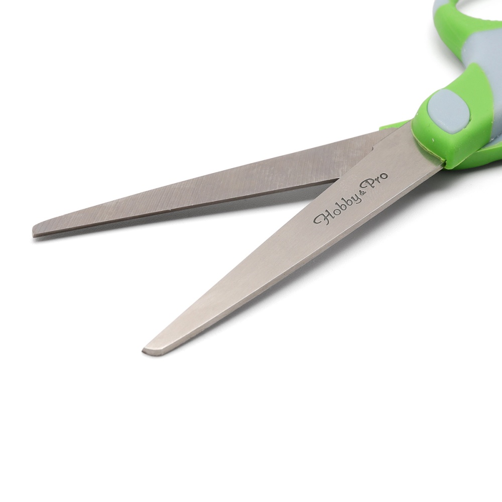 Ножницы для дома и офиса, 16,5 см/6 1/2', мягкие ручки SOFT, синий/зеленый, Hobby&Pro
