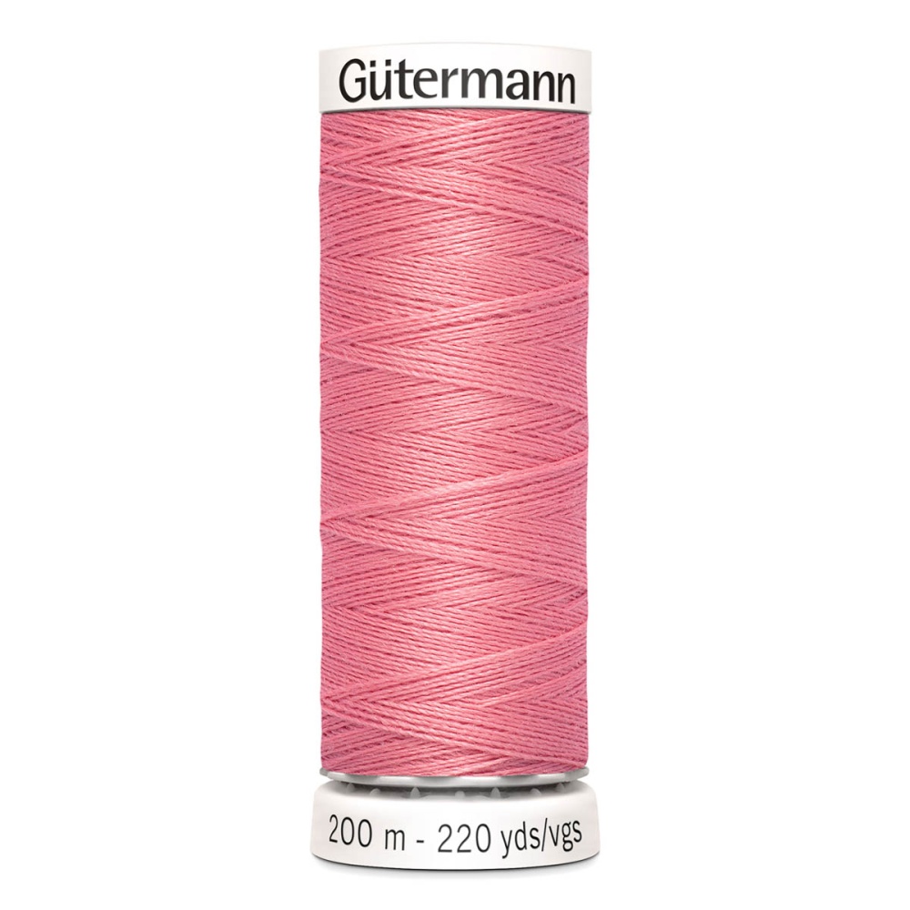 Нить Sew-All 100/200 м для всех материалов, 100% полиэстер Gutermann (985, розовая фуксия)