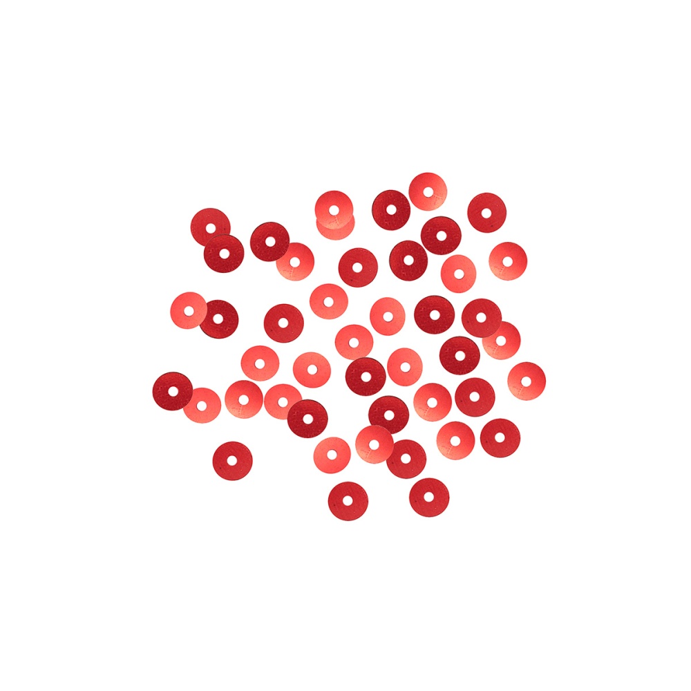 Пайетки плоские 6мм (уп=10гр)   6063 (3, красный)