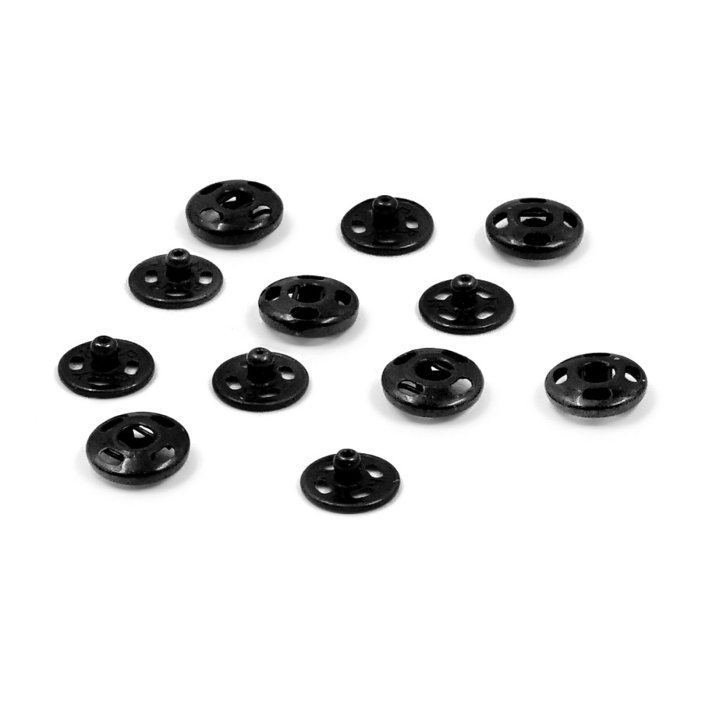 Пришивные кнопки (латунь) черный 9мм Prym