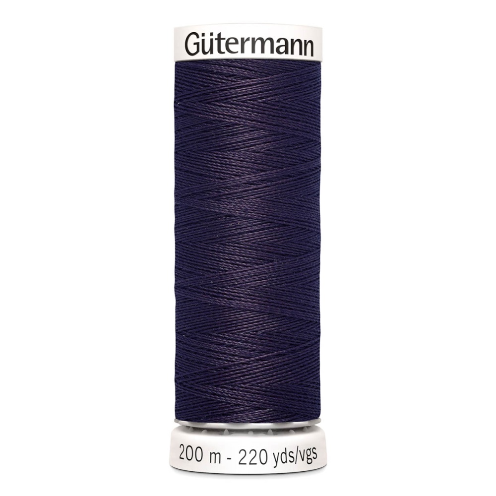 Нить Sew-All 100/200 м для всех материалов, 100% полиэстер Gutermann (512, черничный)