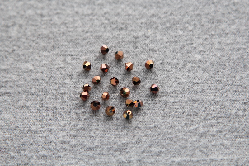 Бусинки стразы декор. 4мм ромб Diamond (уп=5шт) 8246 (2, коричневый)