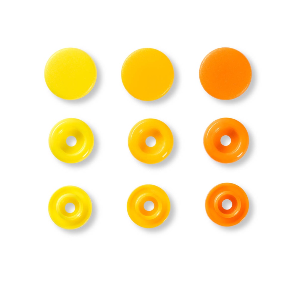 Кнопки Color Snaps PrymLove 12мм желтый/оранжевый 30шт