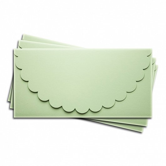 Основа для подарочного конверта №1 комплект 3шт. Цвет светло-зеленый матовый