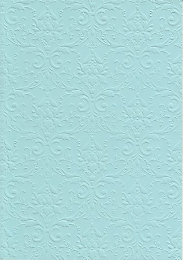 Бумага с рельефным рисунком "Дамасский узор" цвет светло-голубой, комплект 3 листа.