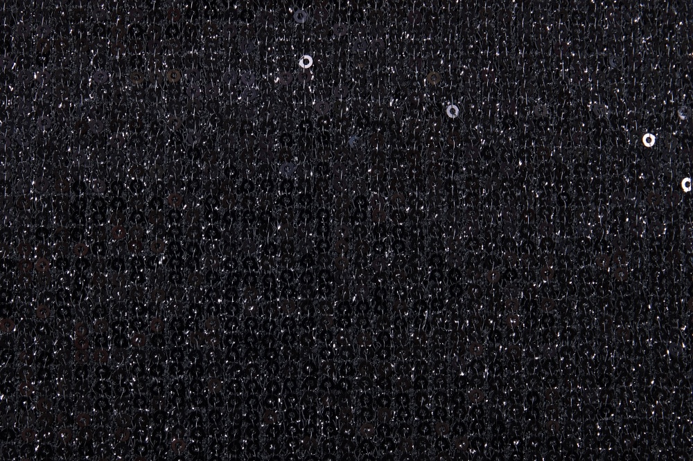 Ткань декоративная пайетки люрекс 384140 (3, черный)