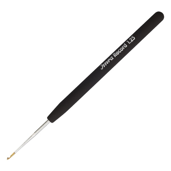 Крючок IMRA Record для тонкой пряжи, мягкая ручка, сталь, 1,25 мм, Prym