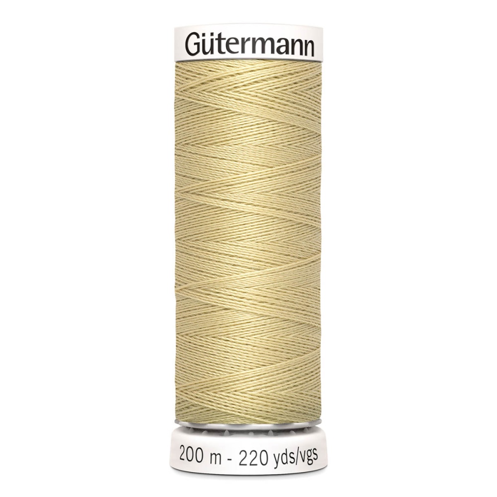 Нить Sew-All 100/200 м для всех материалов, 100% полиэстер Gutermann (249, светло-песочный)