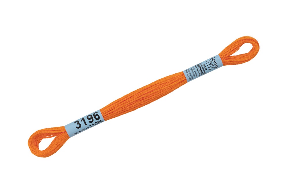 Мулине "Gamma" 100% хлопок 8 м  (3196, яр.оранжевый)