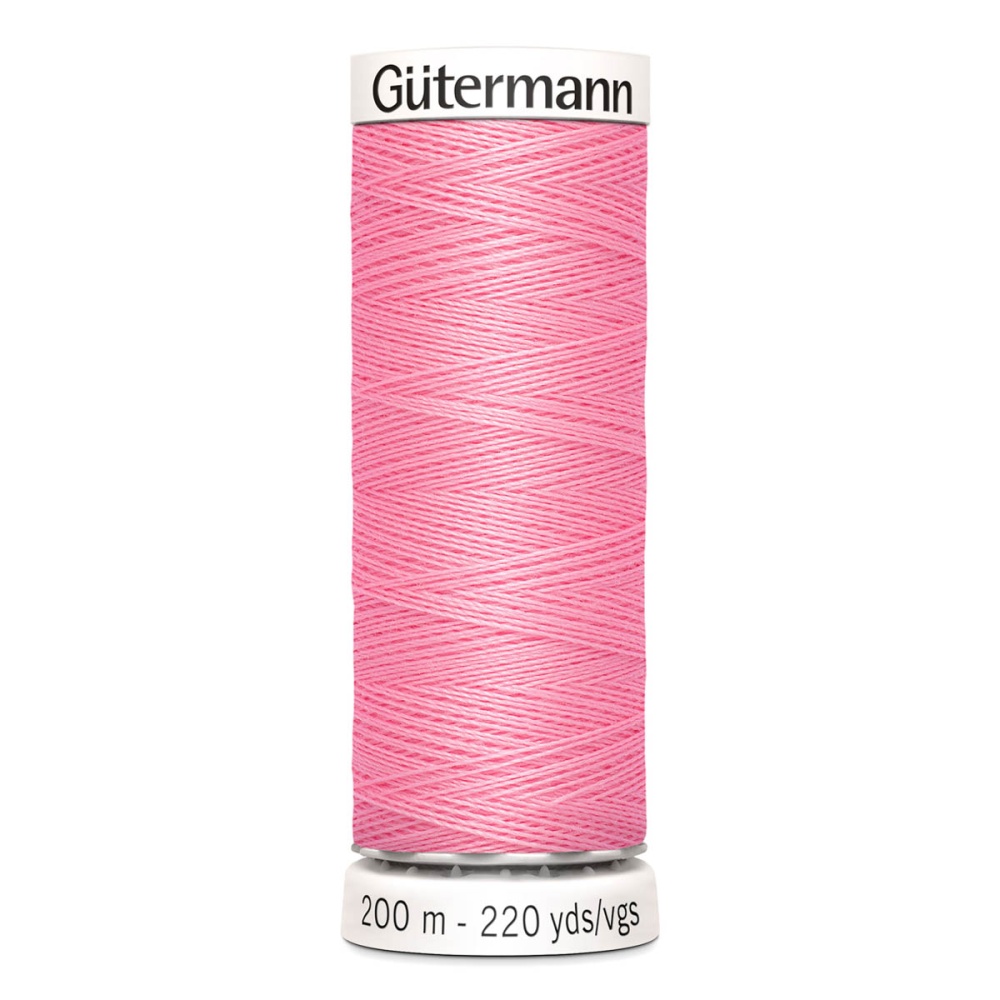 Нить Sew-All 100/200 м для всех материалов, 100% полиэстер Gutermann (758, розовый)