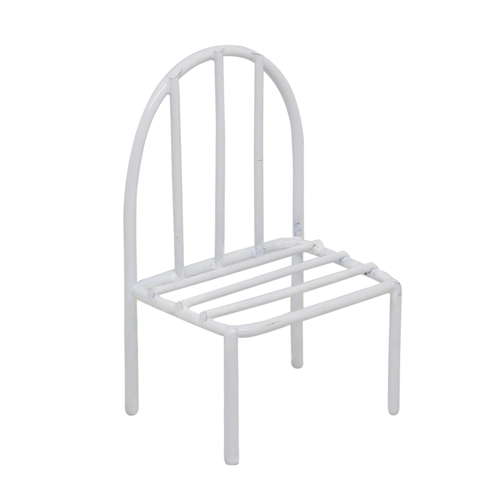 Металлический мини стул, белый 4,5*3,5*2,5*7,5см Астра