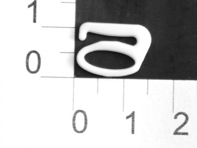 Крючок для бретелек пластиковый 10мм (1пар) (3, белый)
