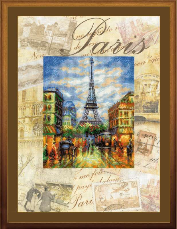 Частичная вышивка "Города мира.Париж"