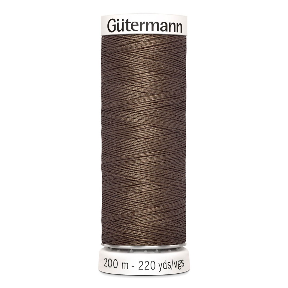 Нить Sew-All 100/200 м для всех материалов, 100% полиэстер Gutermann (672, коричневый)