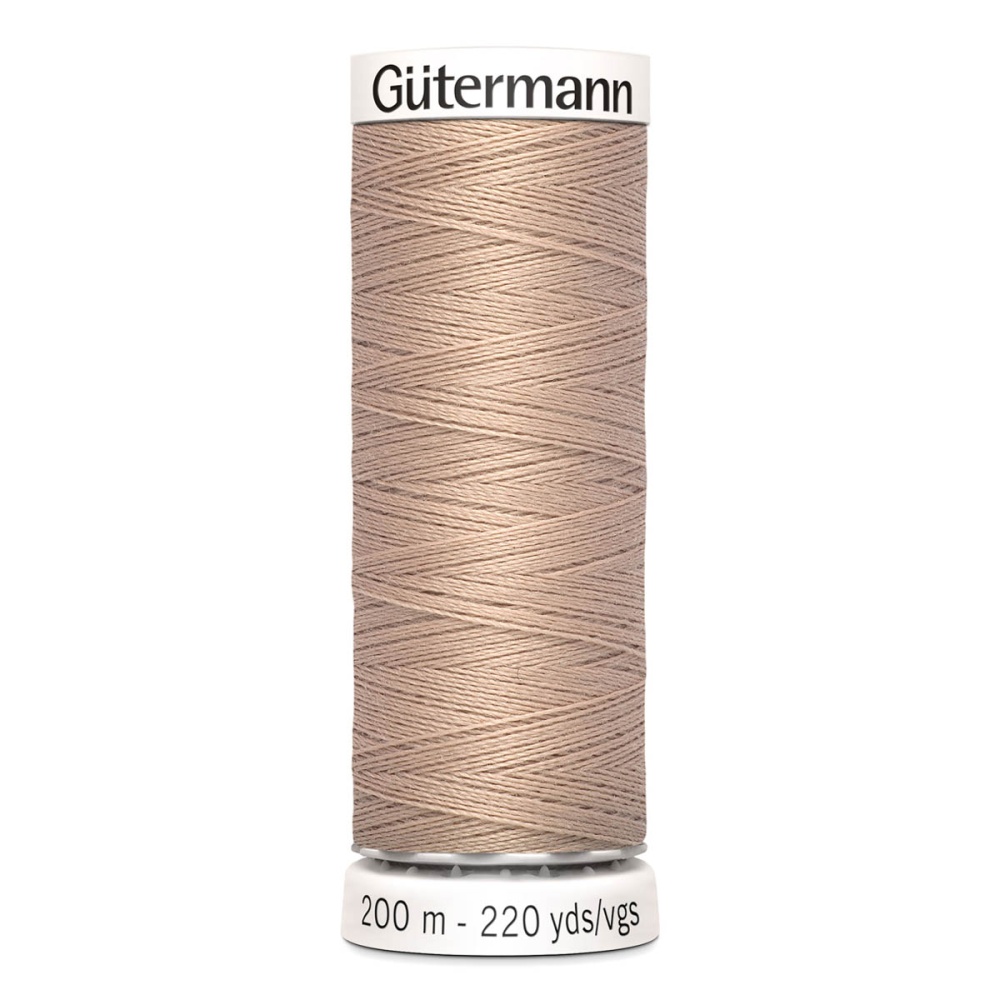 Нить Sew-All 100/200 м для всех материалов, 100% полиэстер Gutermann (422, бежевый)