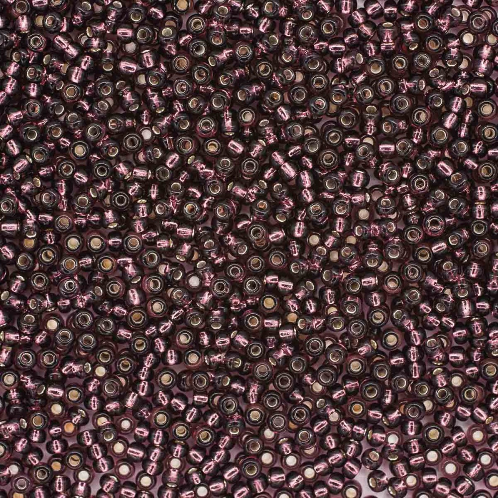  Бисер Preciosa 10/0 20гр (27060С, фиолетовый, серебряная линия внутри)