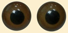 Глазки винтовые круглые полупрозрачные 18мм   3442