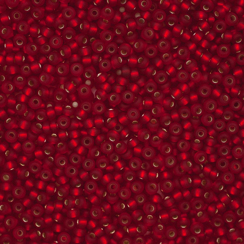 Бисер Preciosa 10/0 ~5гр  (97070 М, матовый красный непрозрачный)
