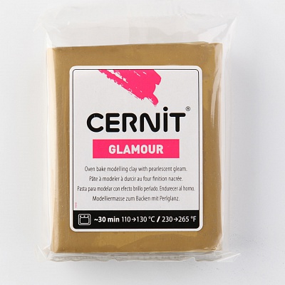 Пластика Cernit Glamour перламутровый 56-62гр (055, золото антик)
