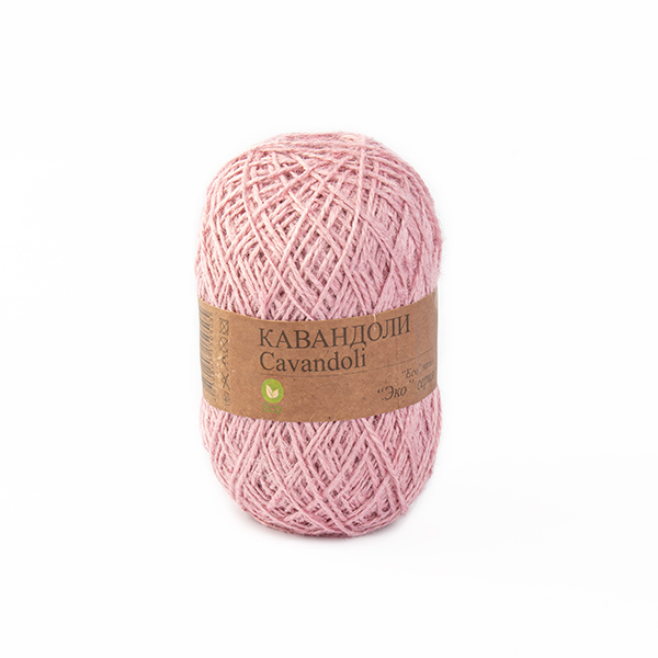 Пряжа для ручного вязания "Кавандоли" 100% Джут 100г/180м (23, пыльная роза)