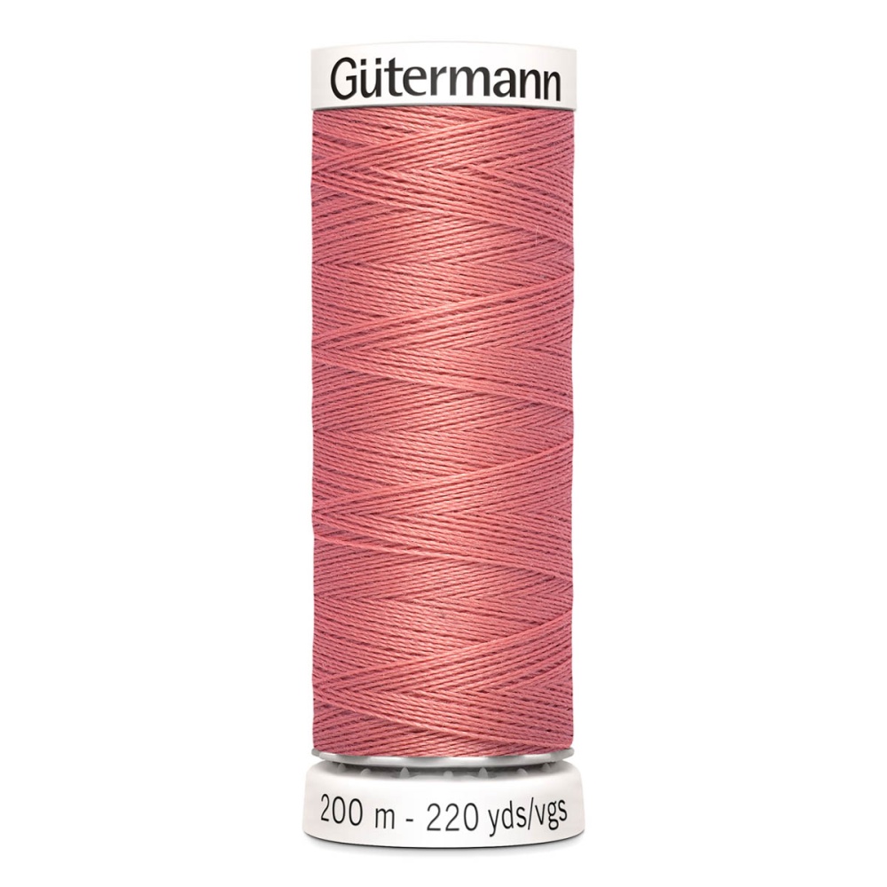 Нить Sew-All 100/200 м для всех материалов, 100% полиэстер Gutermann (80, коралл)