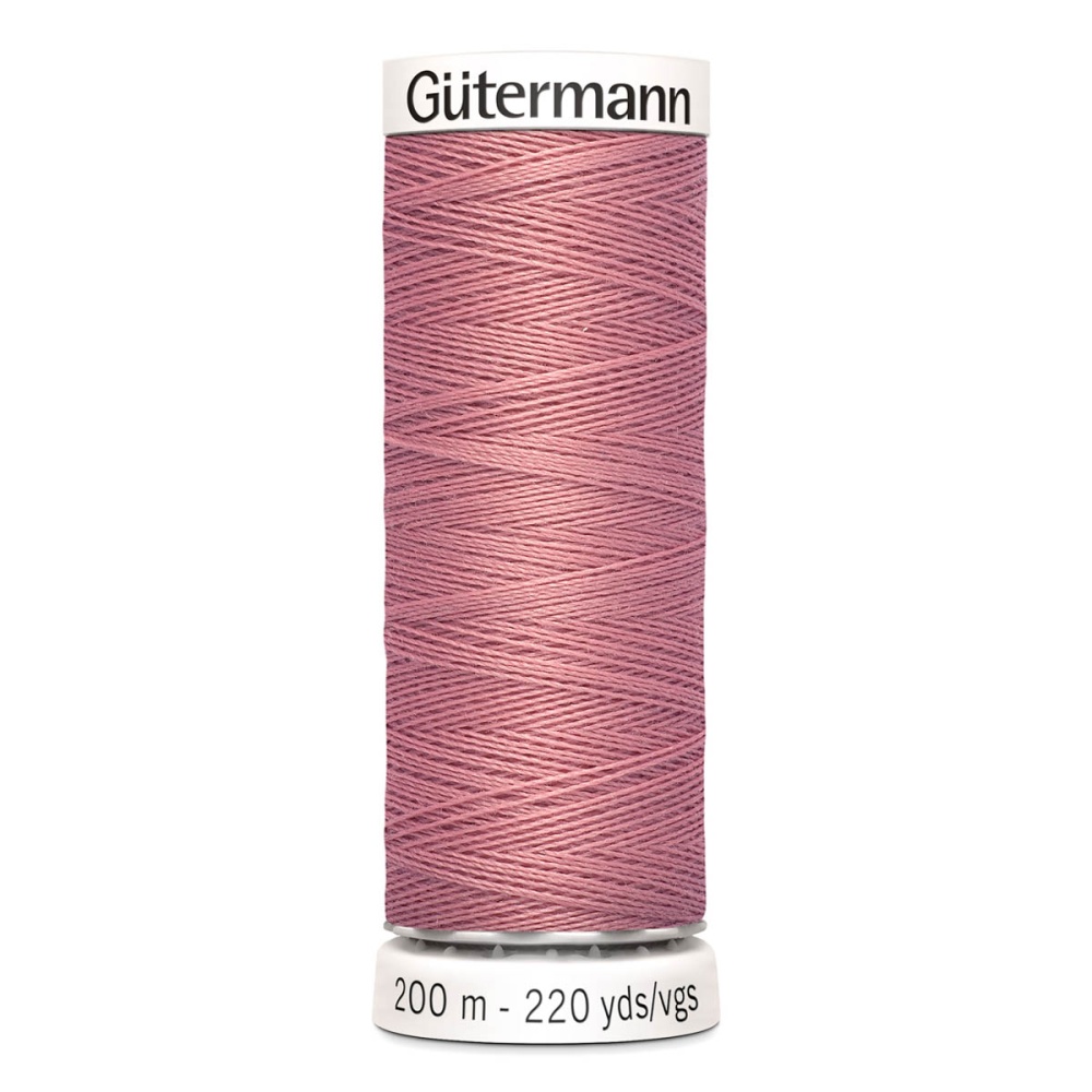 Нить Sew-All 100/200 м для всех материалов, 100% полиэстер Gutermann (473, гр.розовый)