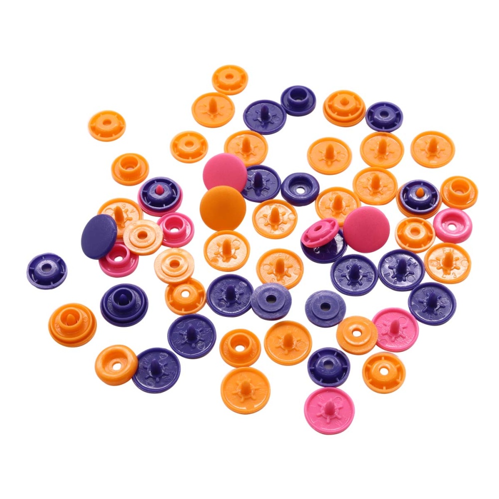 Кнопки Color Snaps PrymLove 12мм оранж/розовый 30шт
